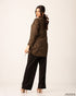 Printed Polyester Top with Ruching Detail 60082